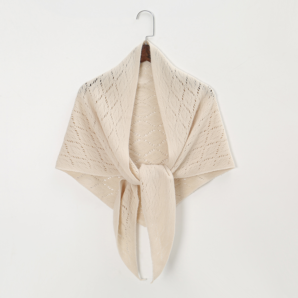 Shawl Wrap Winter - Scialle scavato a righe a forma