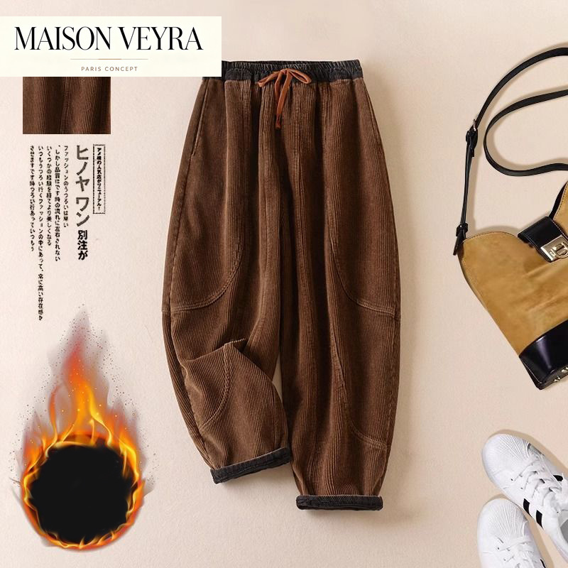 Corduroy Pant Warm - Pantaloni Harem in Velluto a Coste