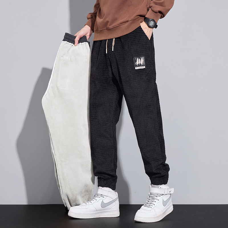 Corduroy Pant Warm - Pantaloni da Jogging in pile da