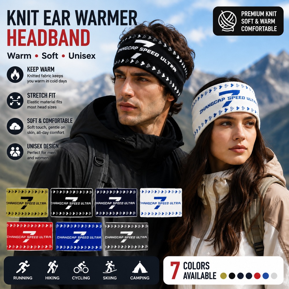 Fleece Ear Warmer Band - Fascia per Capelli Invernale in Maglia,